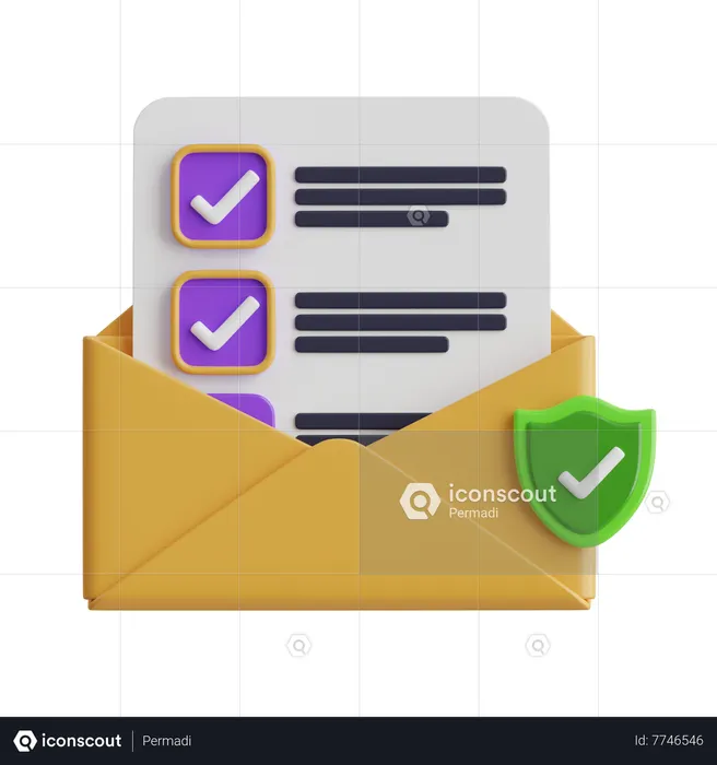 Email Security  3D Icon