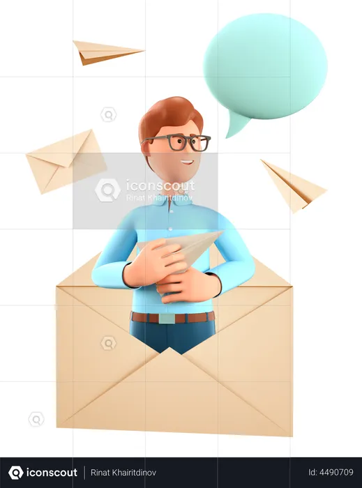 Email service  3D Illustration