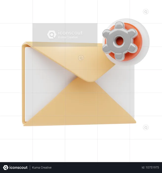 Paramètre de messagerie  3D Icon