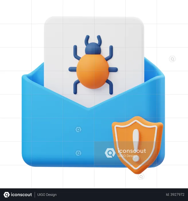 Email threat  3D Illustration
