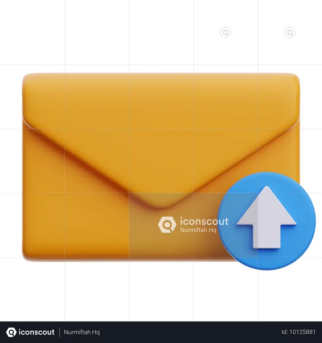 Email Upload  3D Icon