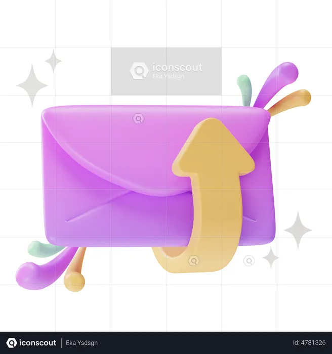 Email Upload  3D Illustration