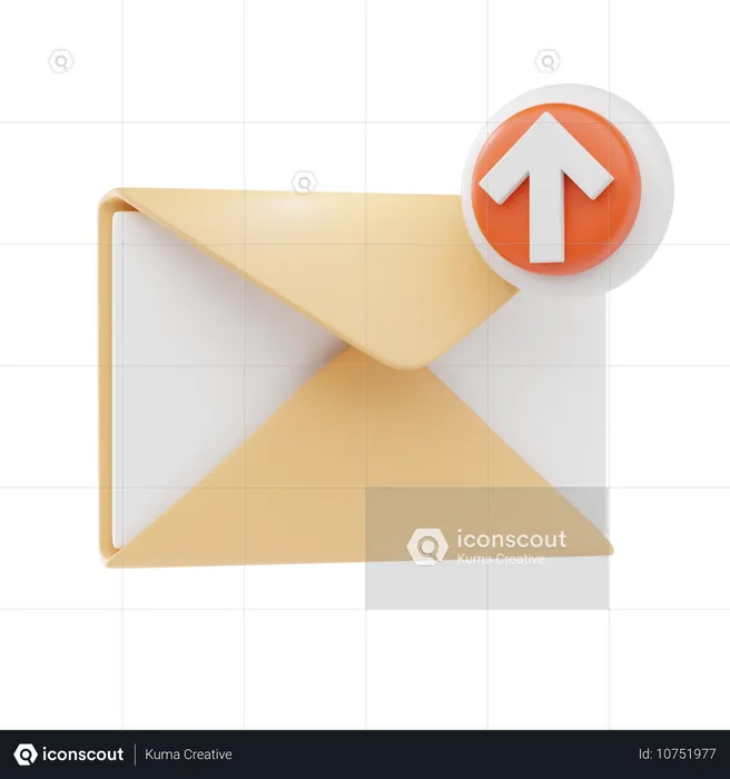 Email Uploading  3D Icon