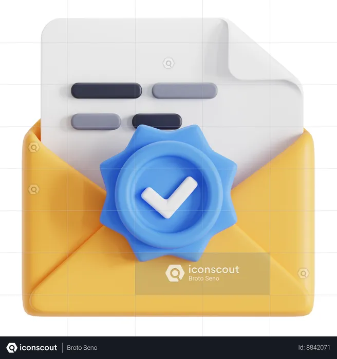 Email verification  3D Icon