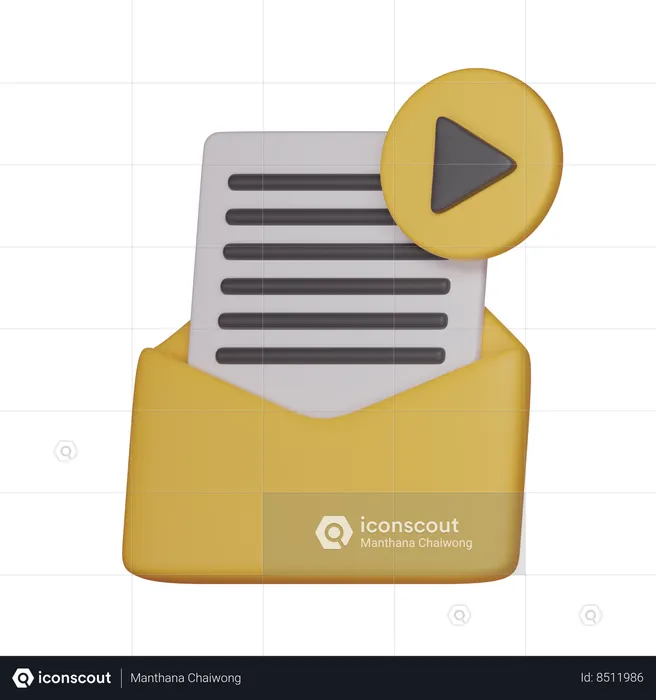 Email VIDEO  3D Icon