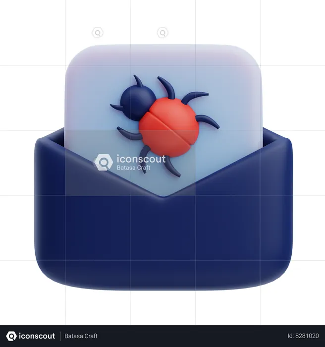 Email Virus  3D Icon