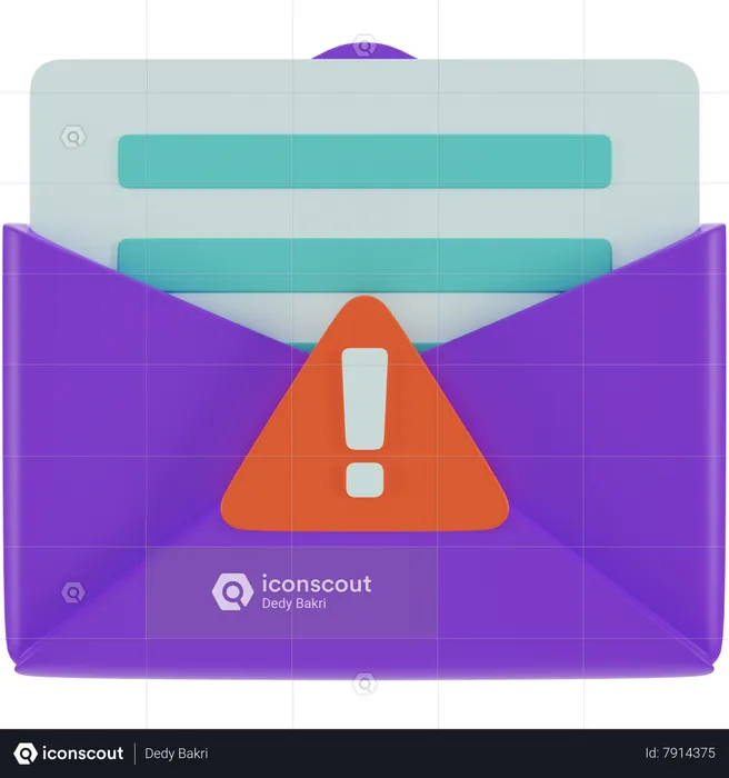 Email Warning  3D Icon