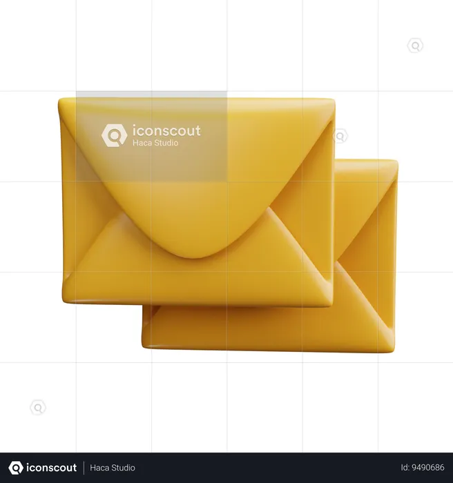 Emails  3D Icon