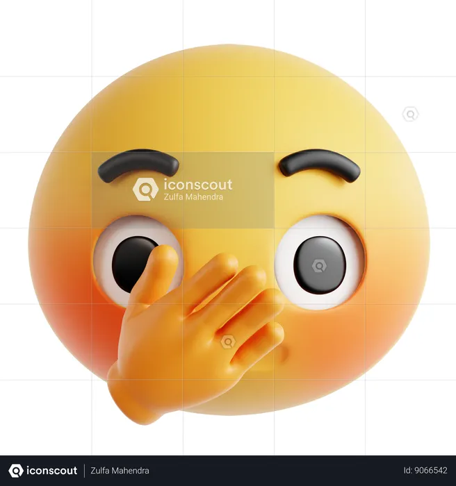 Embarrassed Emoji Emoji 3D Icon