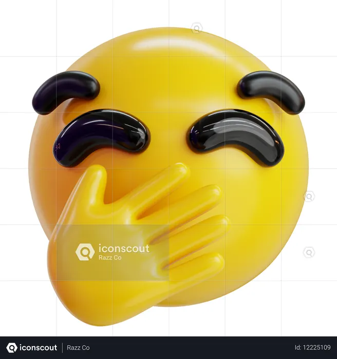 Embarrassed Emoji Emoji 3D Icon
