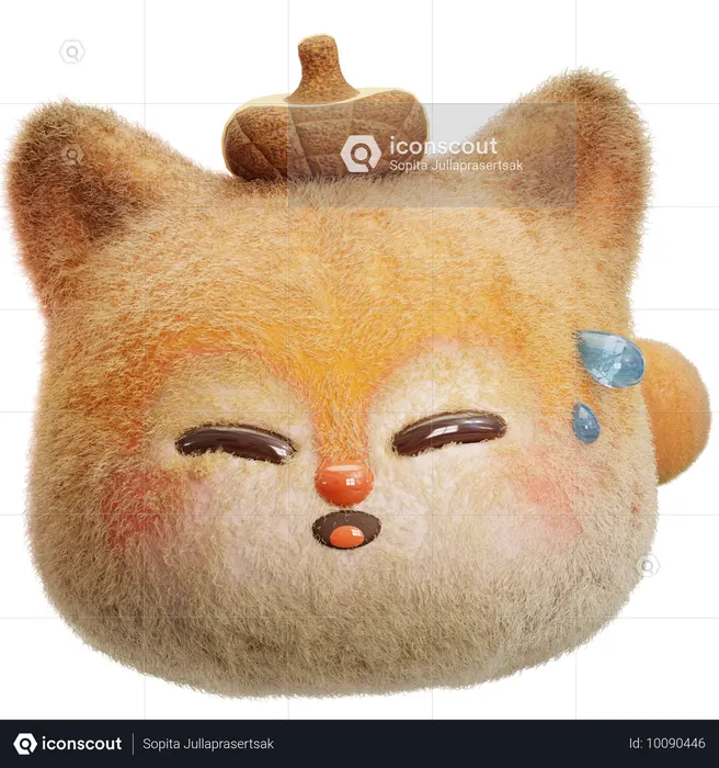 당황한 다람쥐 Emoji 3D Icon