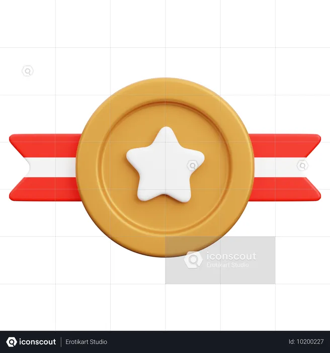 Distintivo de bronze  3D Icon