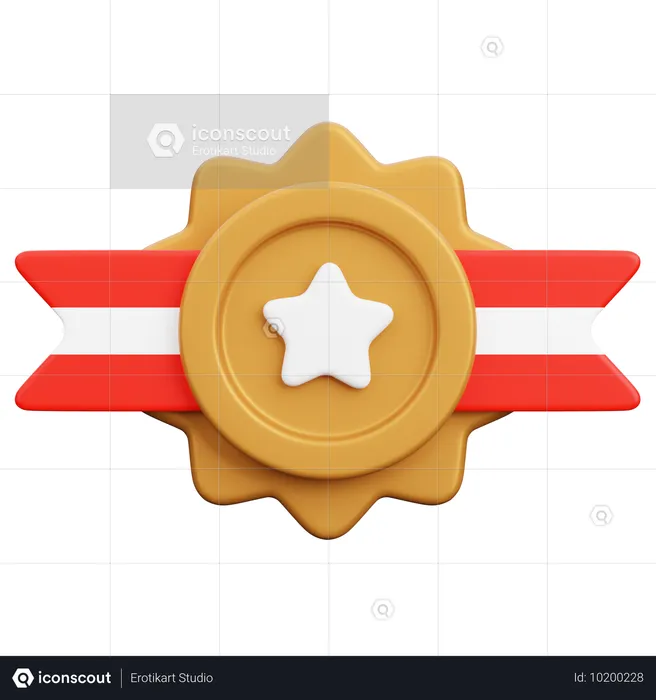 Distintivo de bronze  3D Icon