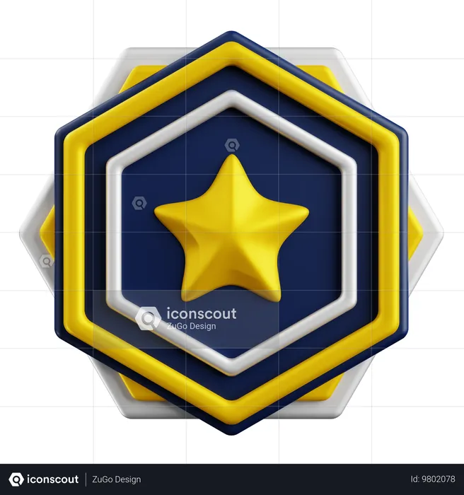 Distintivo de classificação Logo 3D Icon