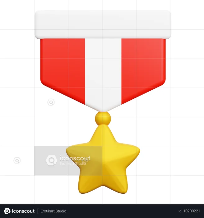 Distintivo de Ouro  3D Icon