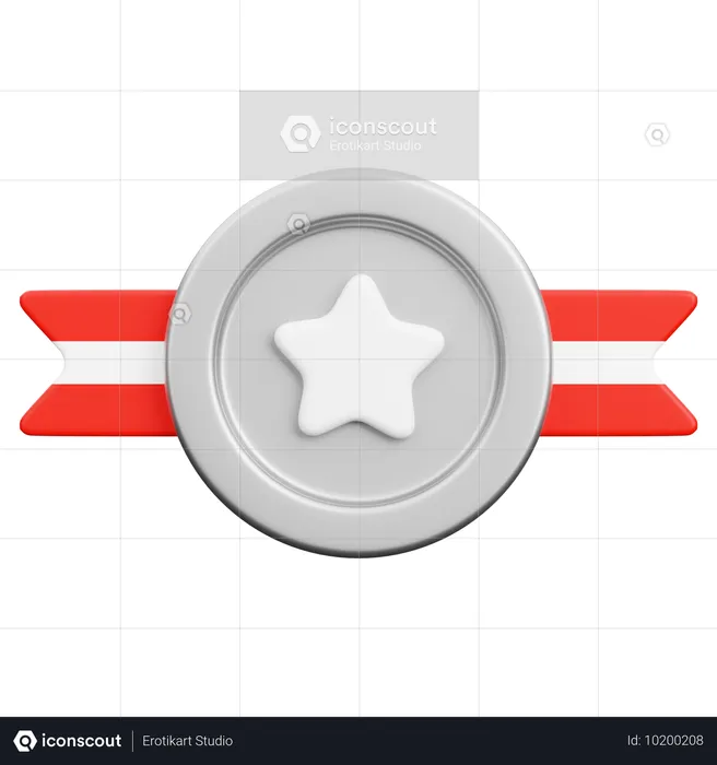 Emblema de prata  3D Icon