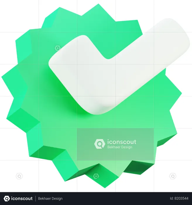Crachá de verificação do WhatsApp  3D Icon