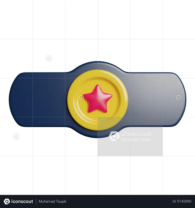 Distintivo de estrela  3D Icon