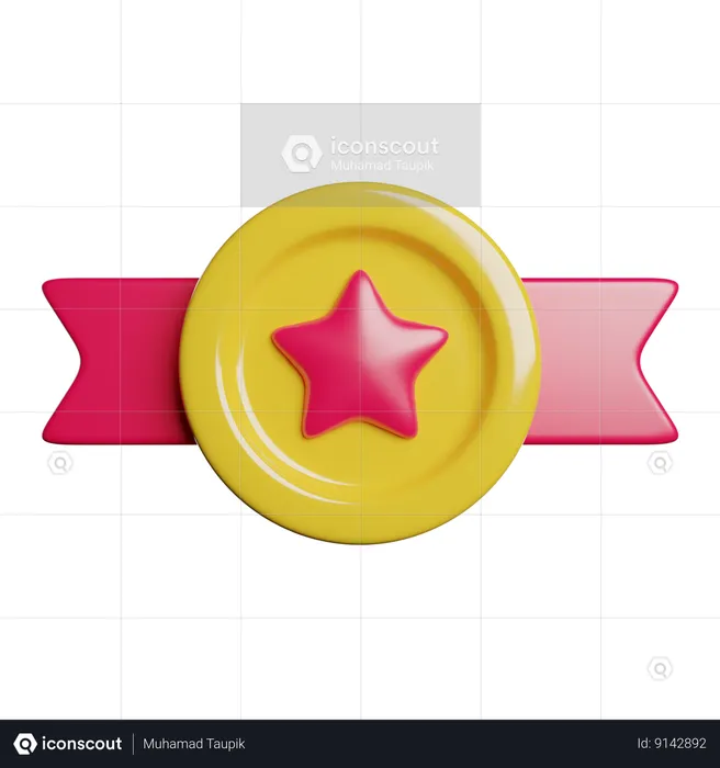 Distintivo de estrela  3D Icon