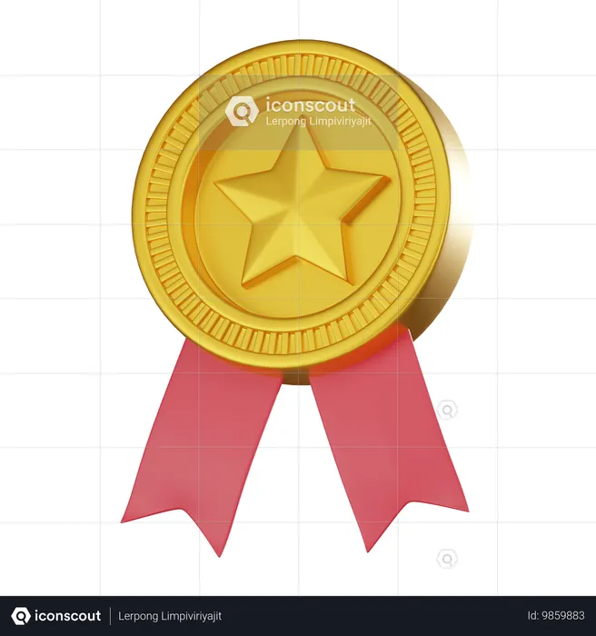 Distintivo de estrela  3D Icon