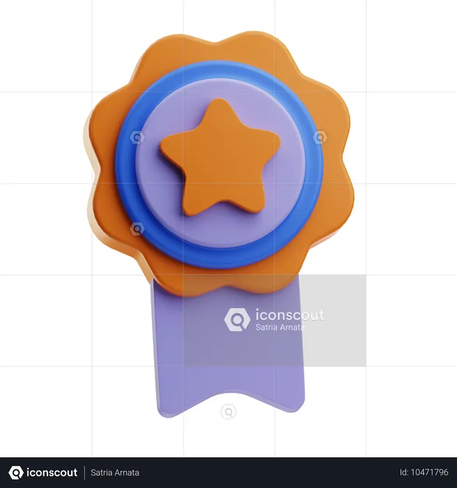 Distintivo de estrela  3D Icon