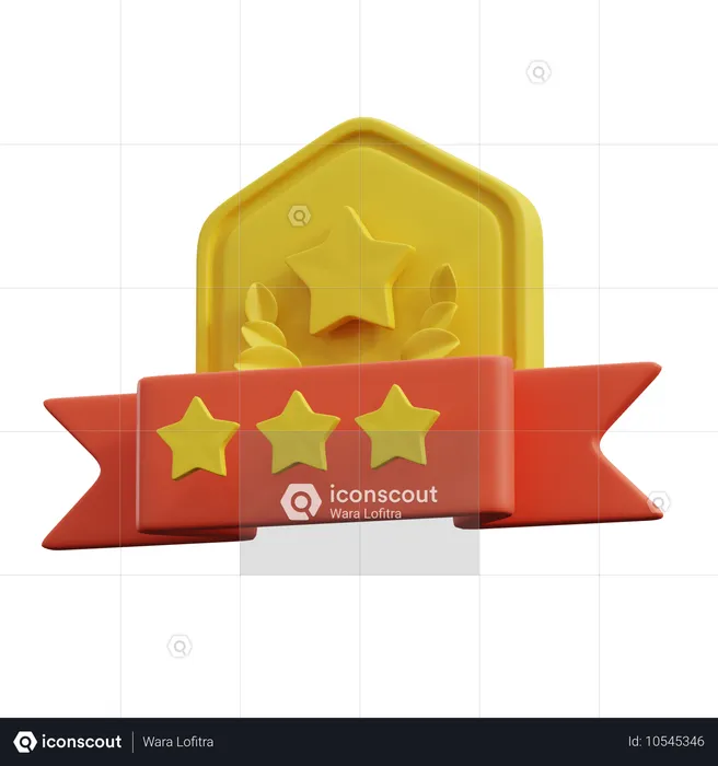 Distintivo de estrela  3D Icon