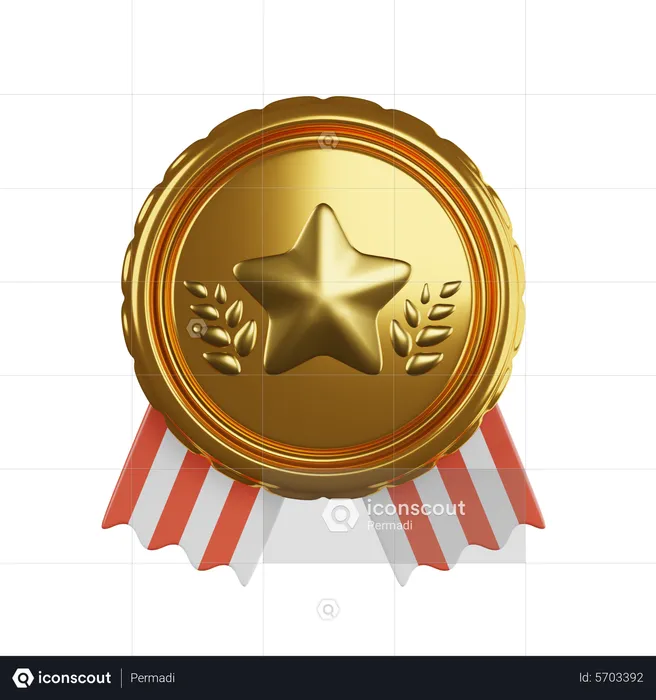 Distintivo de estrela  3D Icon