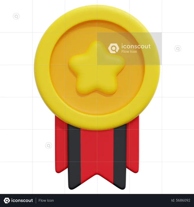 Distintivo de estrela  3D Icon
