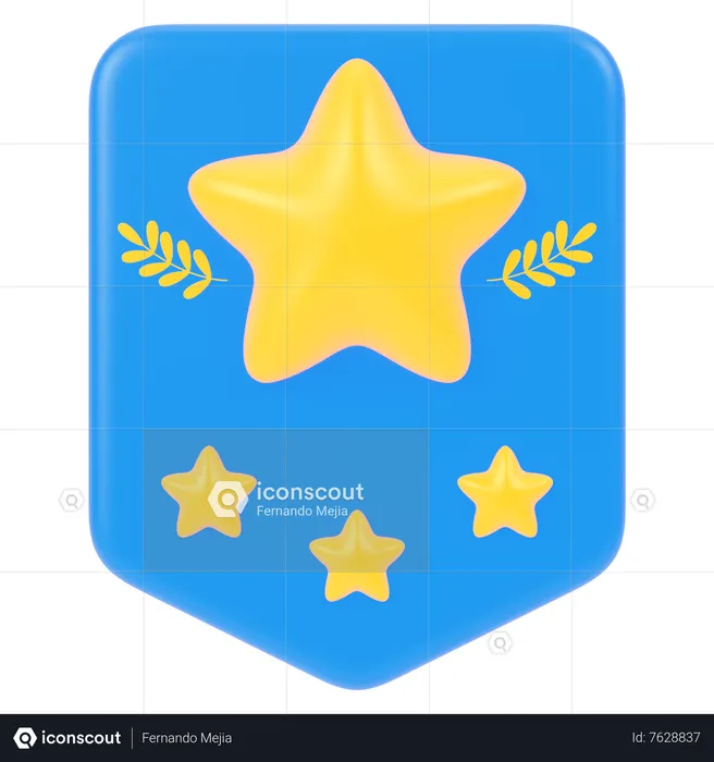 Distintivo de estrela  3D Icon