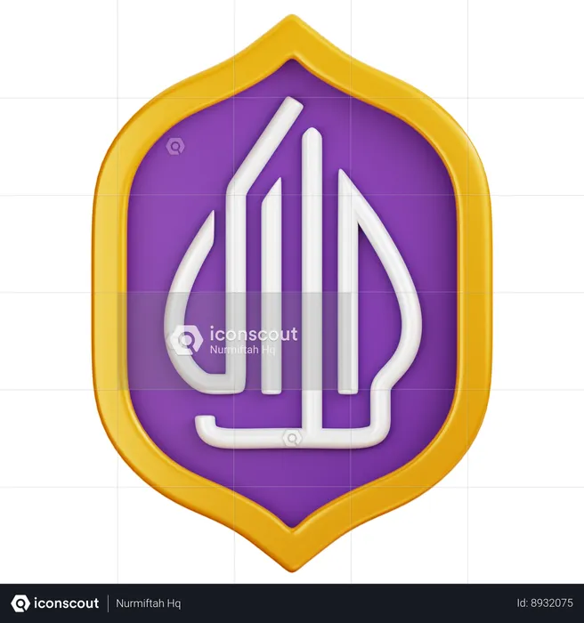 Emblema do logotipo halal Logo 3D Icon