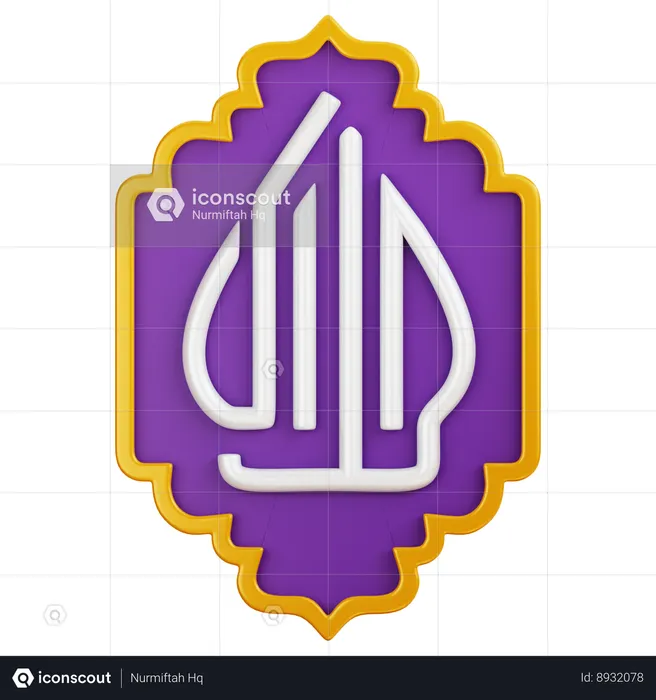 Emblema do logotipo halal Logo 3D Icon