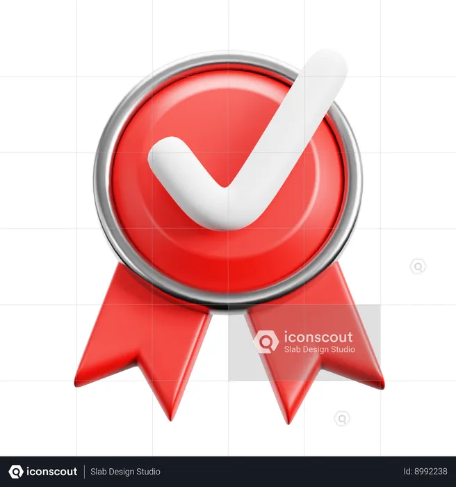 Distintivo vermelho  3D Icon