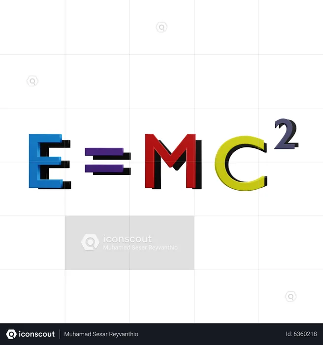 E=mc2  3D Icon