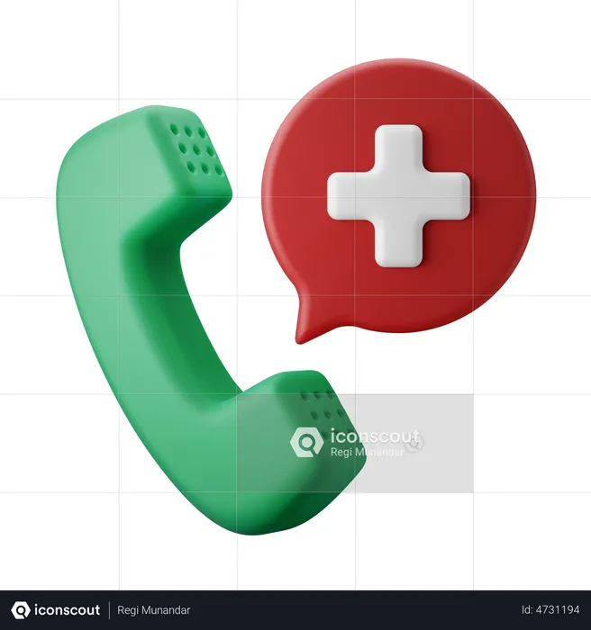 Emergency Call  3D Illustration