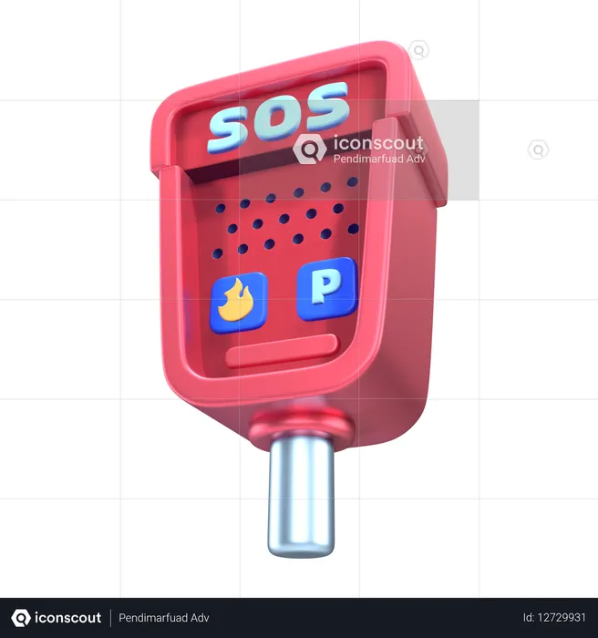Emergency Call Box  3D Icon