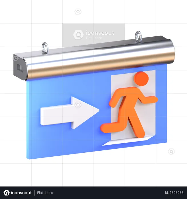 Emergency Exit  3D Icon
