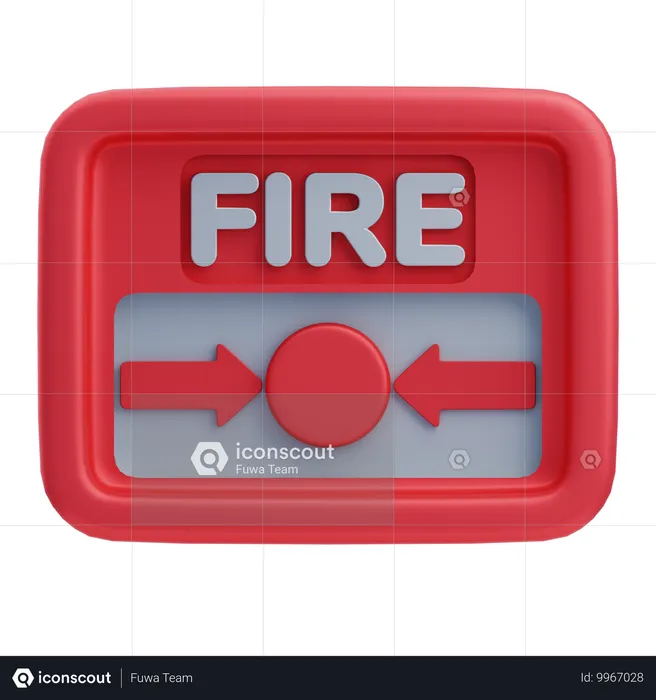 Emergency Fire Button  3D Icon