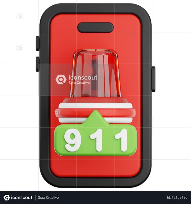 Emergency Fire Call  3D Icon