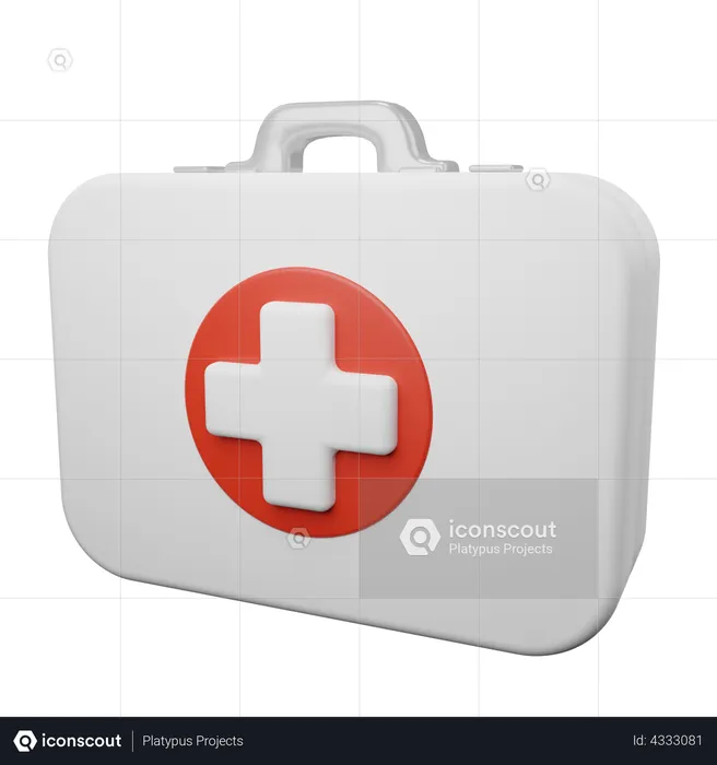 Emergency Medical Kit  3D Illustration