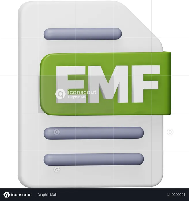 Emf File  3D Icon