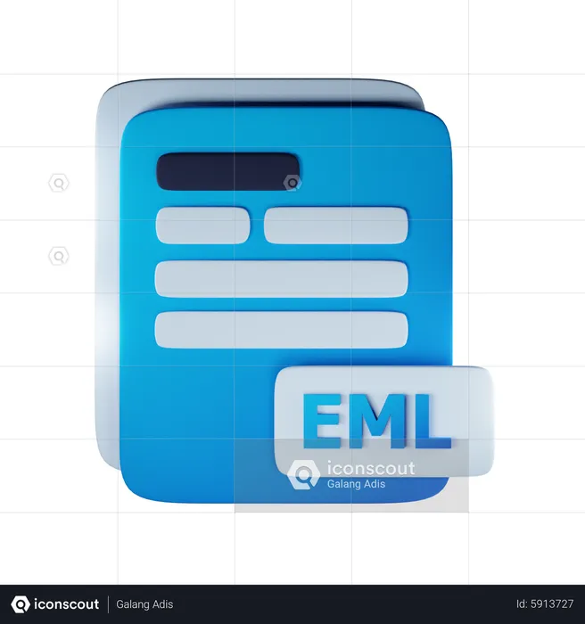 Eml file extension  3D Icon