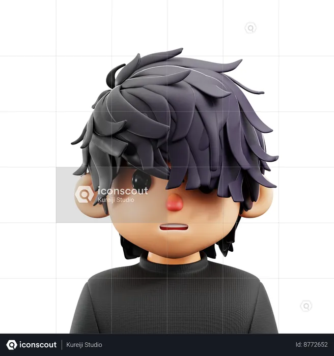 Emo Boy  3D Icon