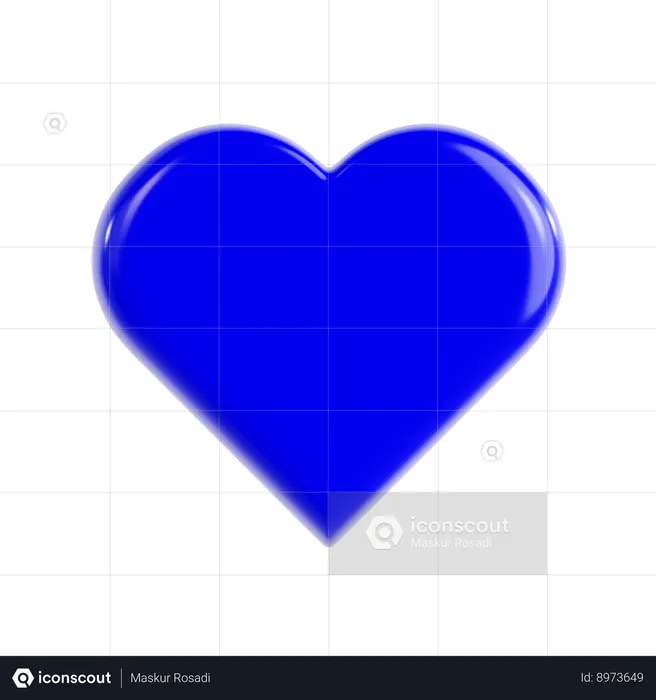 Emoji de amor azul Emoji 3D Icon