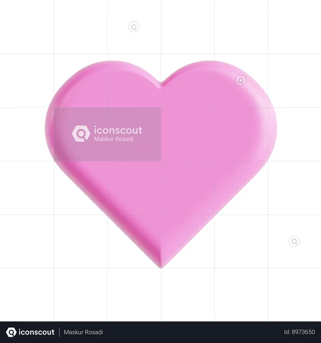 Emoji de amor rosa Emoji 3D Icon