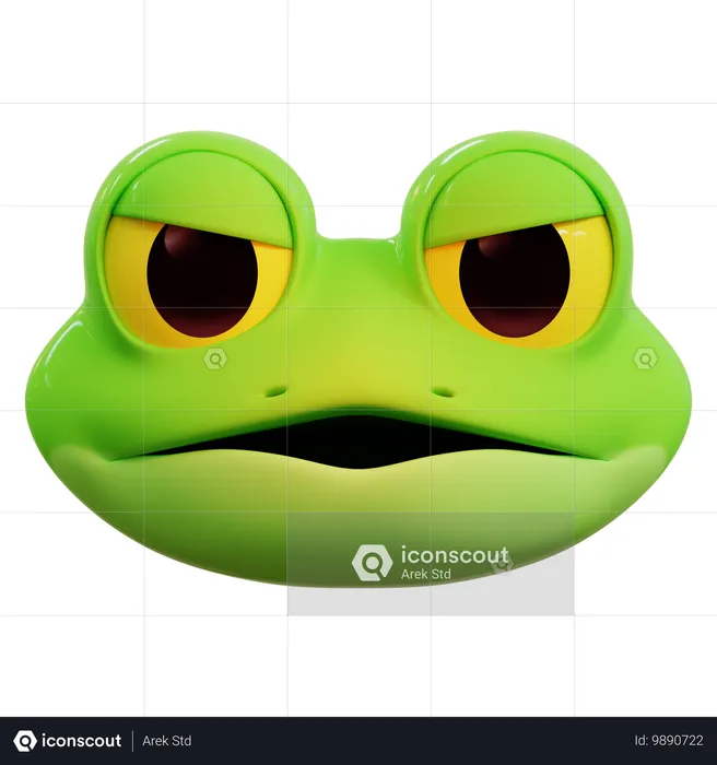 Emoji Angry Frog Emoji 3D Icon