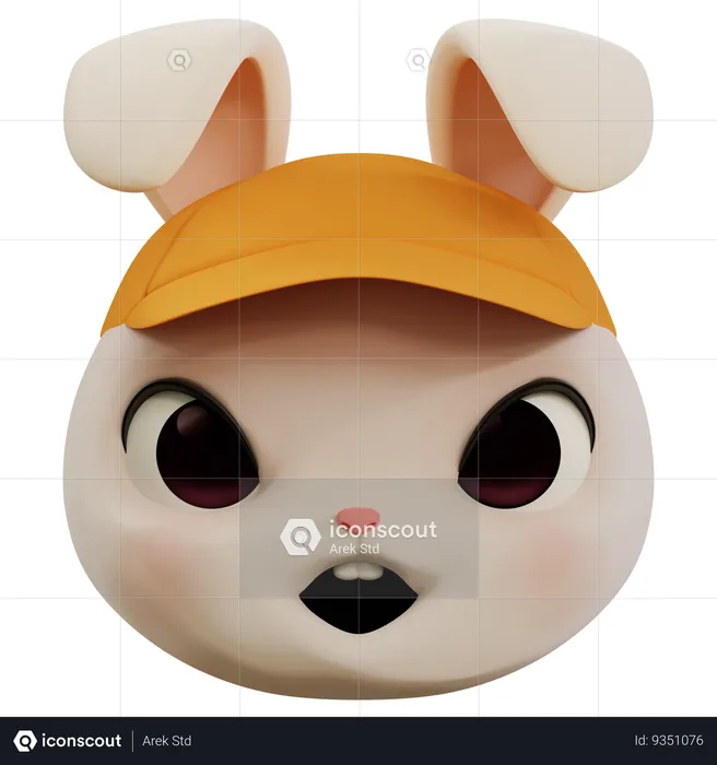 Emoji Angry Rabbit Emoji 3D Icon