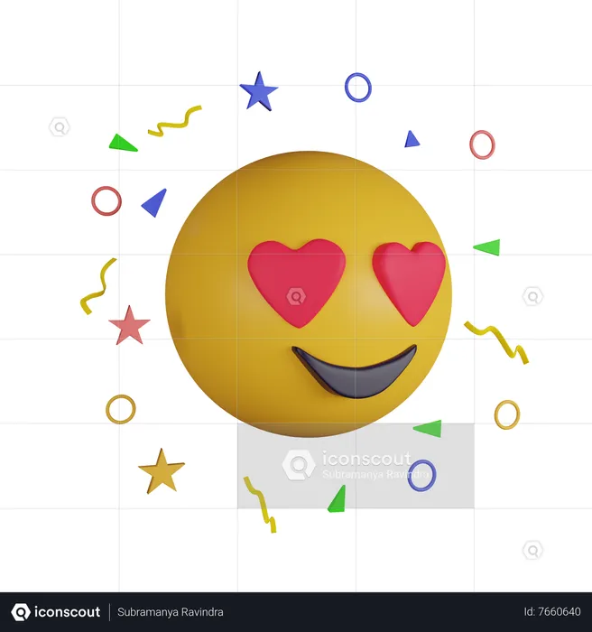 Emoji apaixonado Emoji 3D Icon