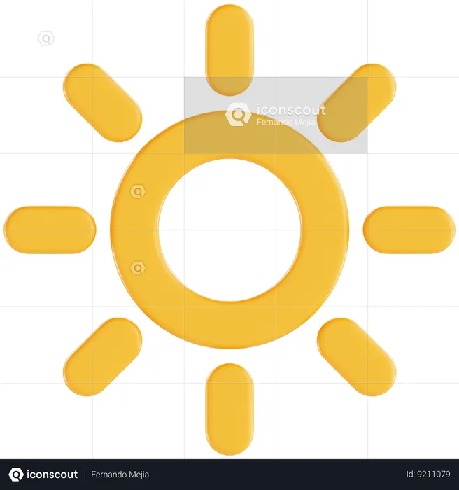 Bright Button Emoji 3D Icon