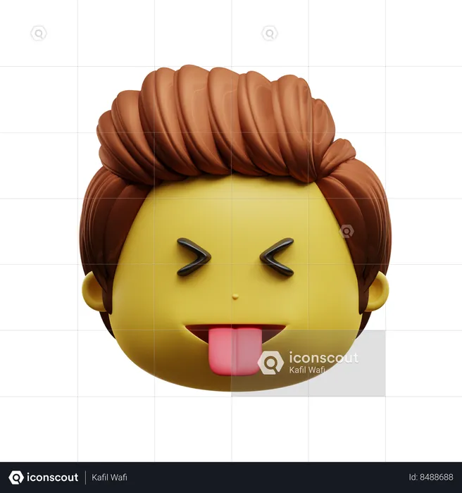 Emoji cara lengua fuera Emoji 3D Icon