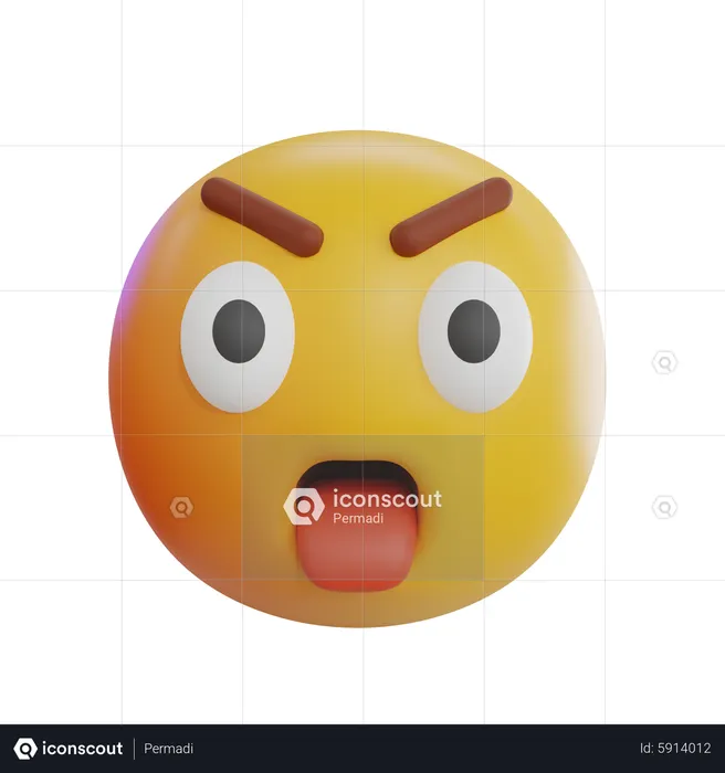 Emoji chocante Emoji 3D Icon
